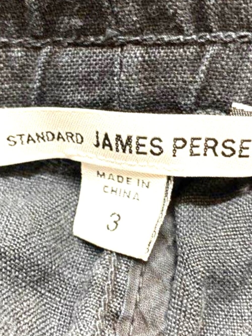 James Perse Standard Gray Linen Jogger Pants Drawstring Elastic Waist Size 3/L - Picture 6 of 6